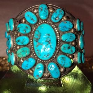 Vintage Navajo 80’s Jim Hoskie sign Sleepn Beauty